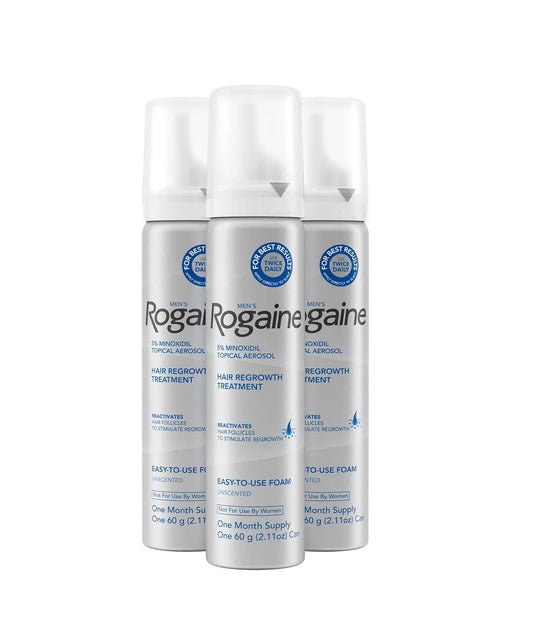 Mens ROGAINE® 5% Minoxidil Unscented Foam